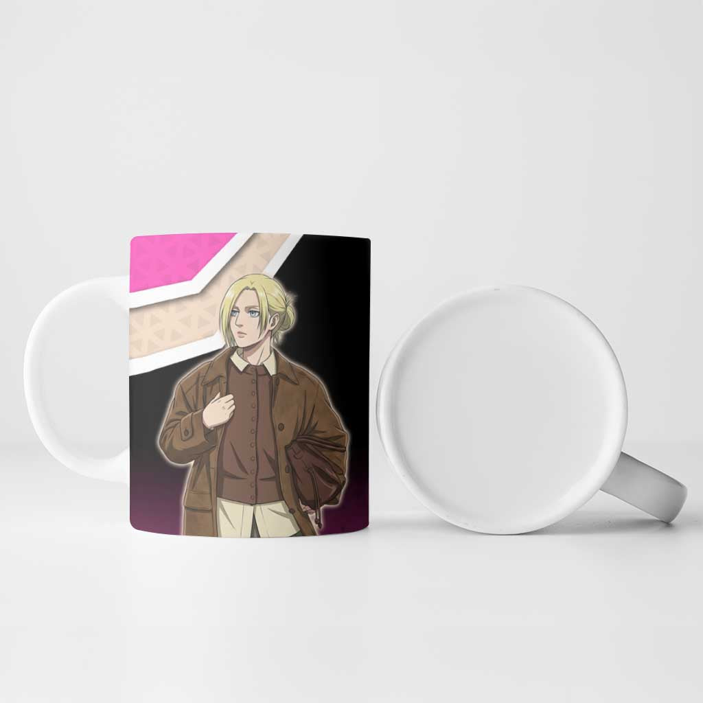 Annie Leonhart Attack on Titan Ceramic Mug Anime Preppy Streetwear Style