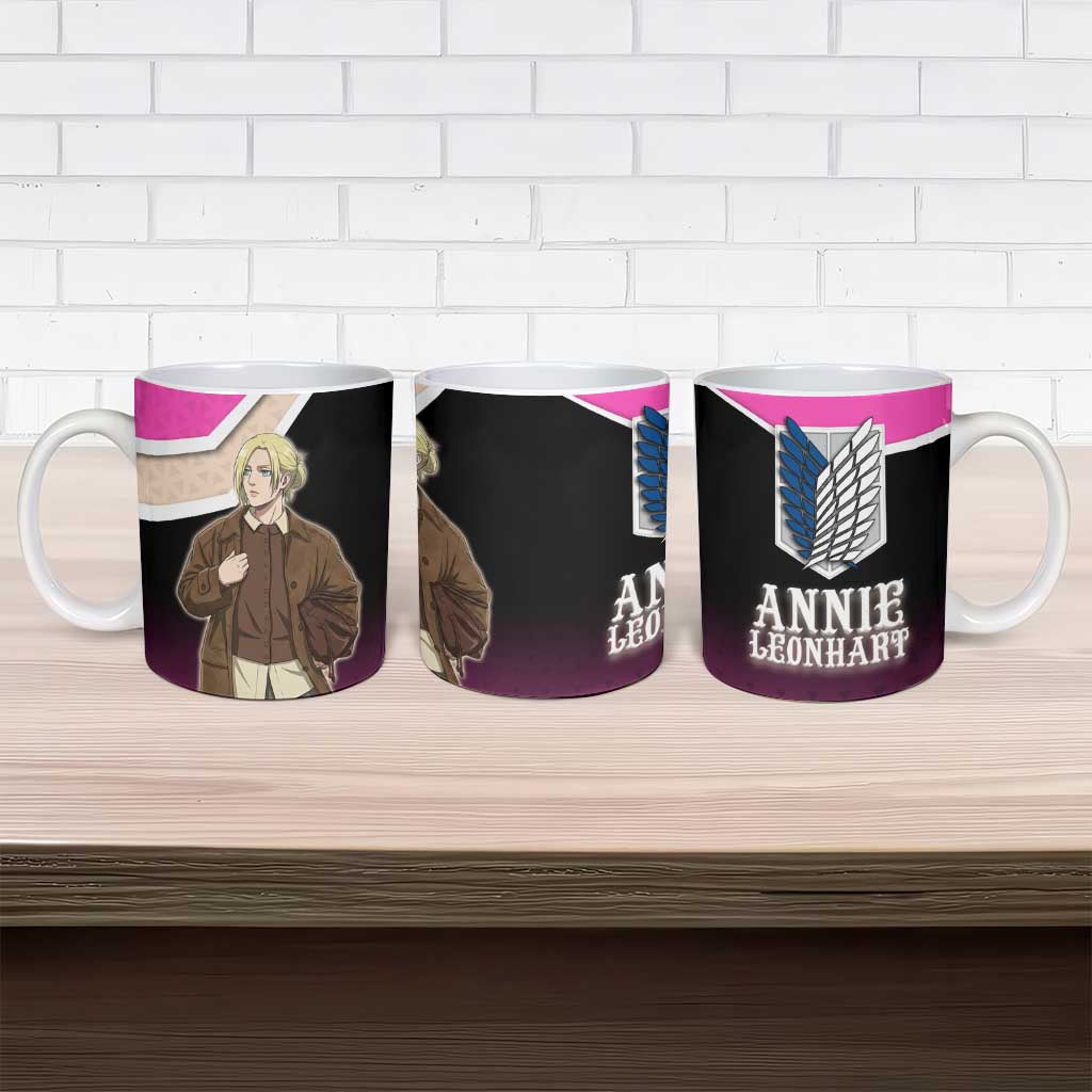 Annie Leonhart Attack on Titan Ceramic Mug Anime Preppy Streetwear Style