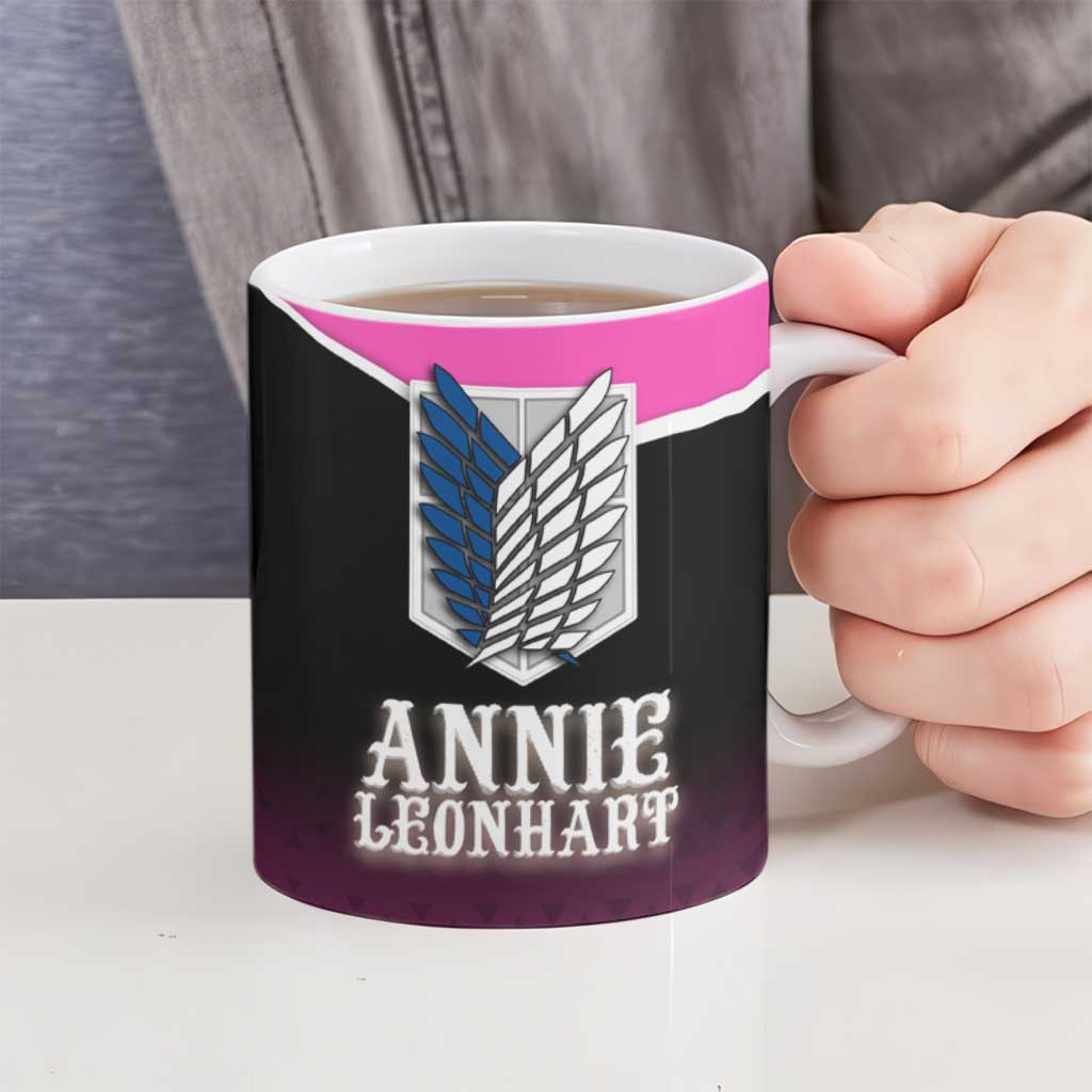 Annie Leonhart Attack on Titan Ceramic Mug Anime Preppy Streetwear Style