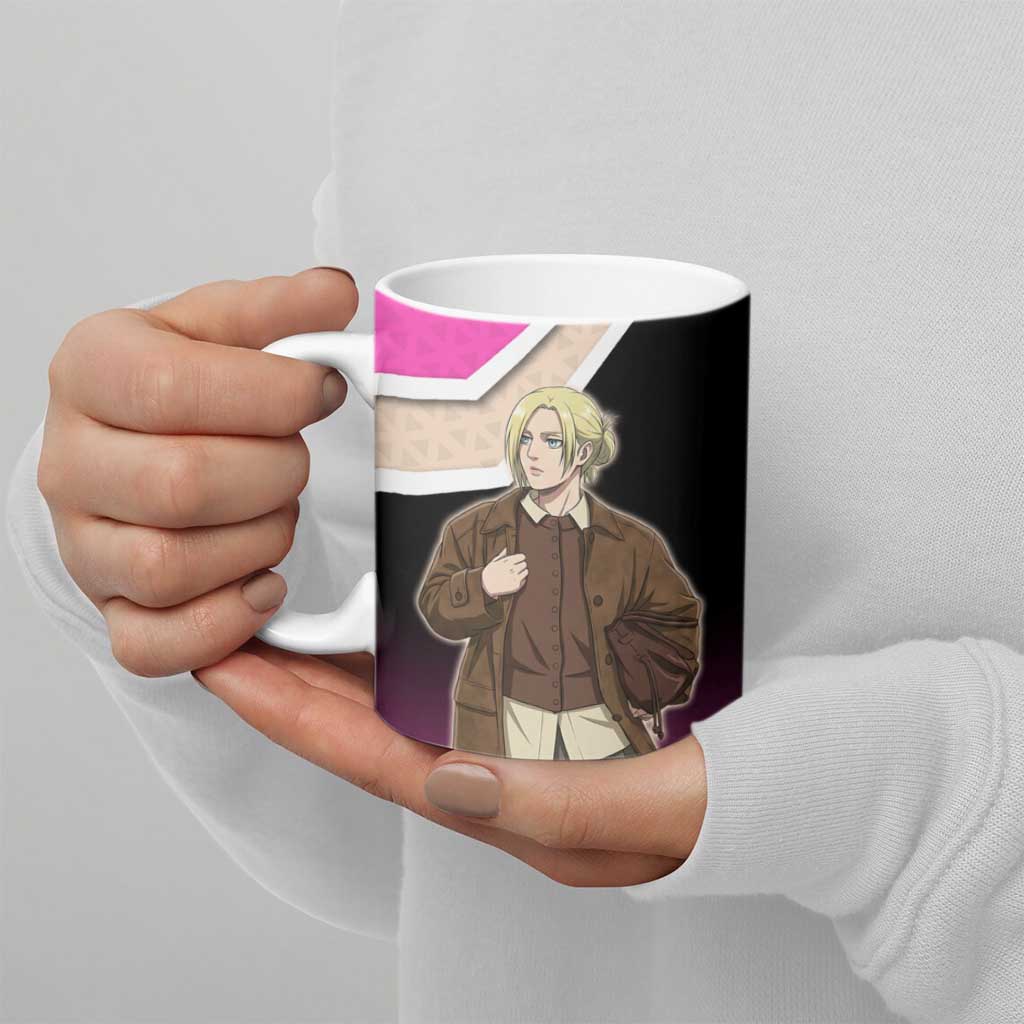 Annie Leonhart Attack on Titan Ceramic Mug Anime Preppy Streetwear Style