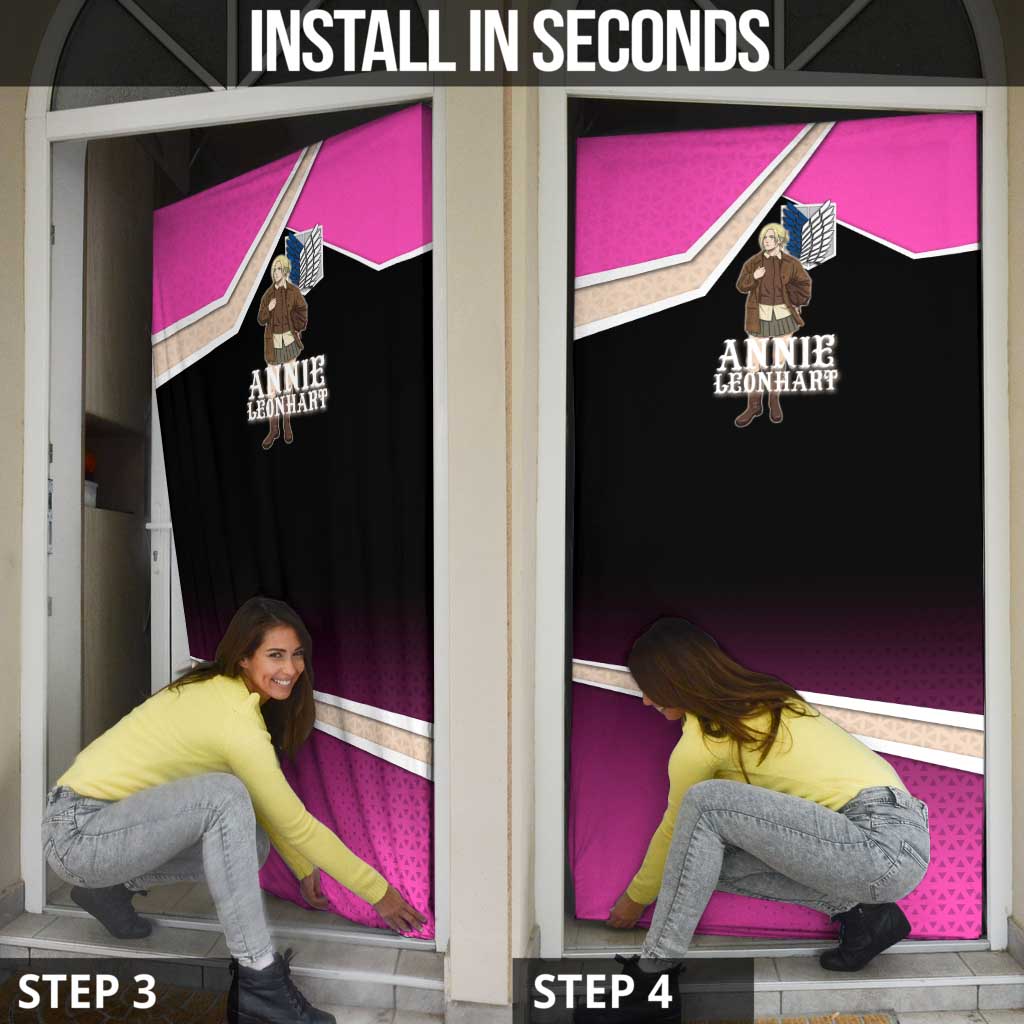Annie Leonhart Attack on Titan Door Cover Anime Preppy Streetwear Style