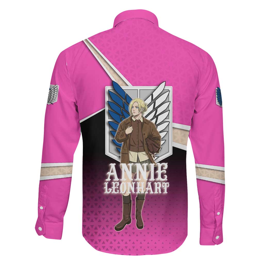 Annie Leonhart Attack on Titan Family Matching Long Sleeve Bodycon Dress and Hawaiian Shirt Anime Preppy Streetwear Style