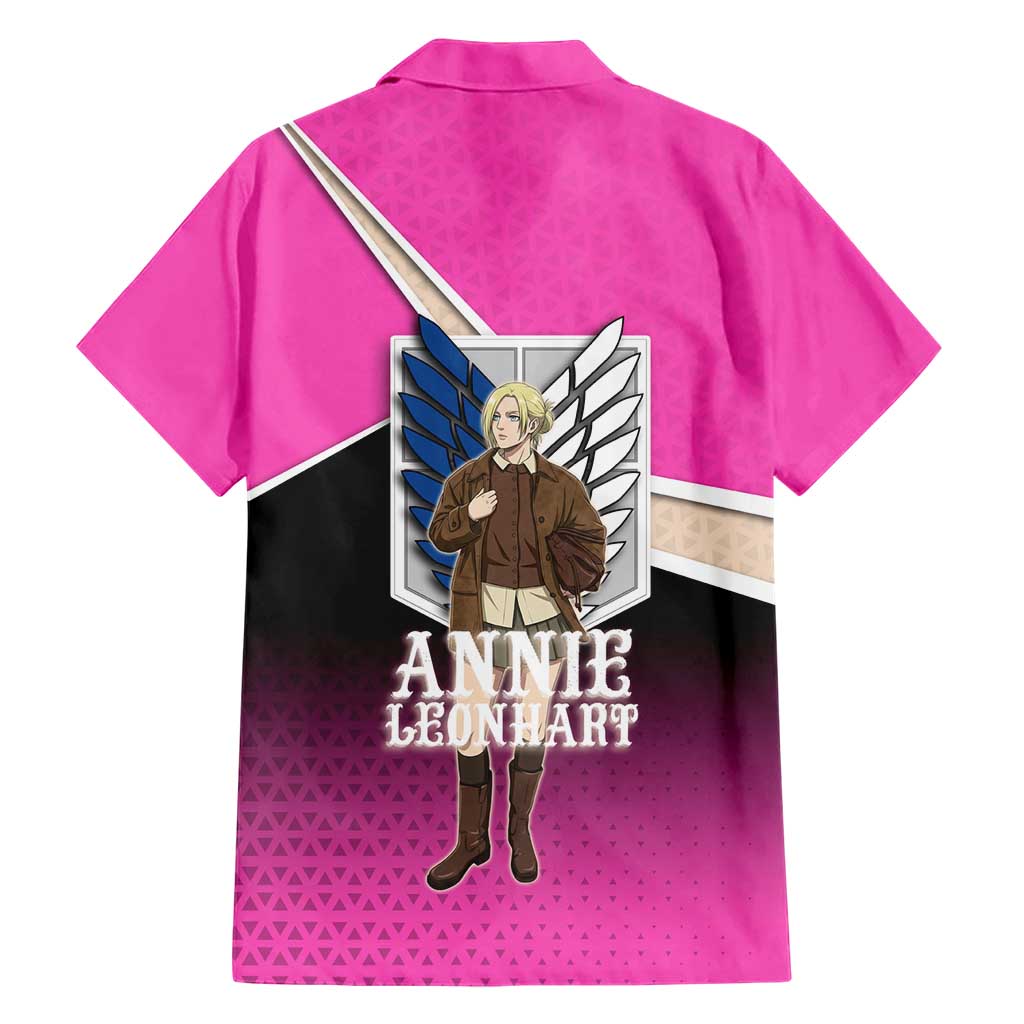 Annie Leonhart Attack on Titan Family Matching Mermaid Dress and Hawaiian Shirt Anime Preppy Streetwear Style