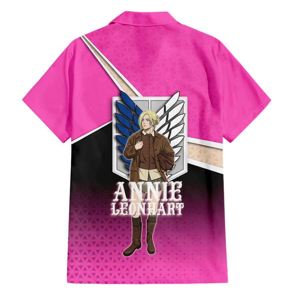 Annie Leonhart Attack on Titan Family Matching Summer Maxi Dress and Hawaiian Shirt Anime Preppy Streetwear Style