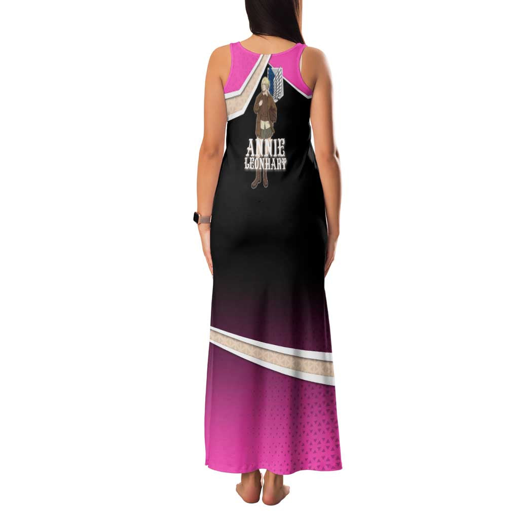 Annie Leonhart Attack on Titan Family Matching Tank Maxi Dress and Hawaiian Shirt Anime Preppy Streetwear Style