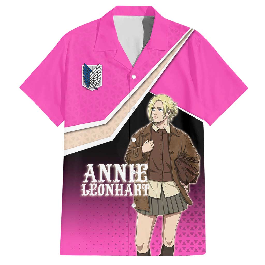 Annie Leonhart Attack on Titan Hawaiian Shirt Anime Preppy Streetwear Style
