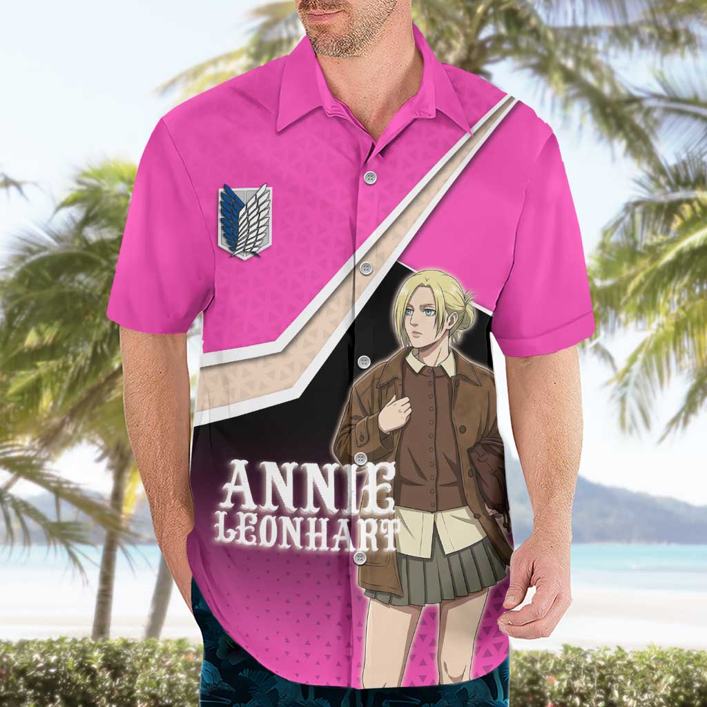 Annie Leonhart Attack on Titan Hawaiian Shirt Anime Preppy Streetwear Style