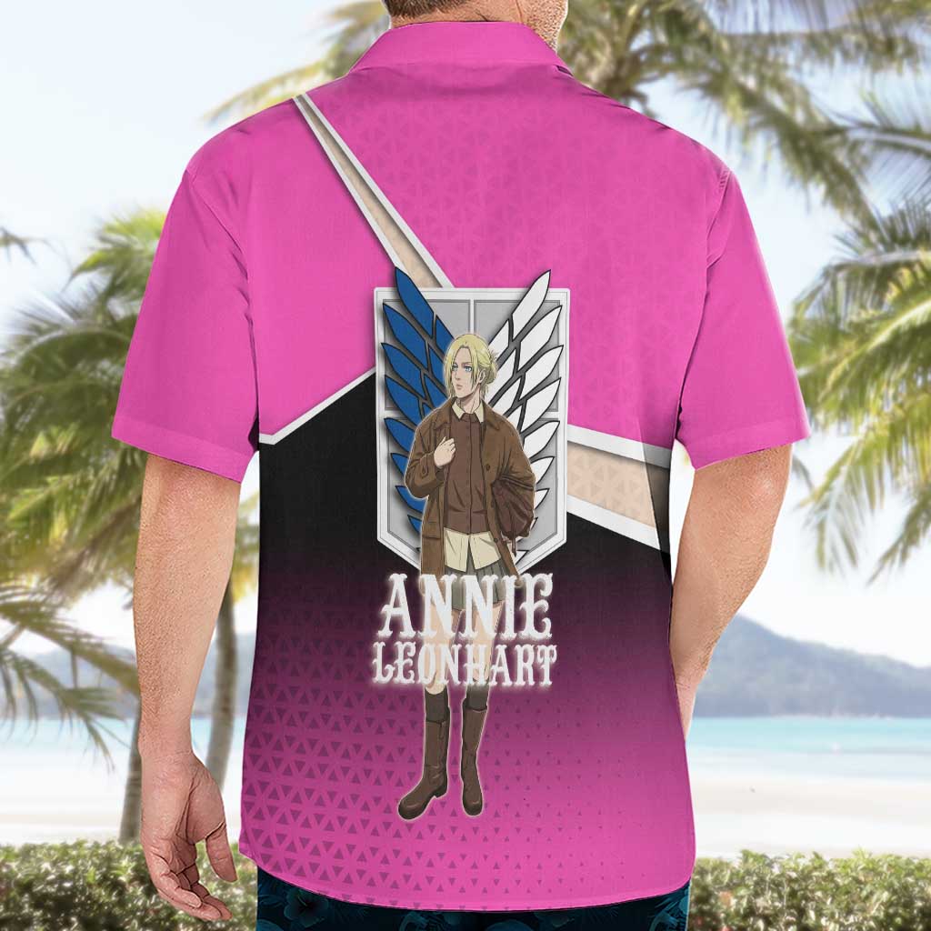 Annie Leonhart Attack on Titan Hawaiian Shirt Anime Preppy Streetwear Style
