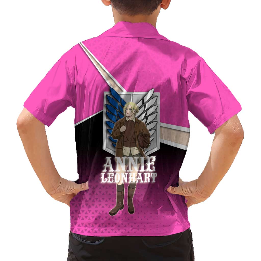 Annie Leonhart Attack on Titan Hawaiian Shirt Anime Preppy Streetwear Style