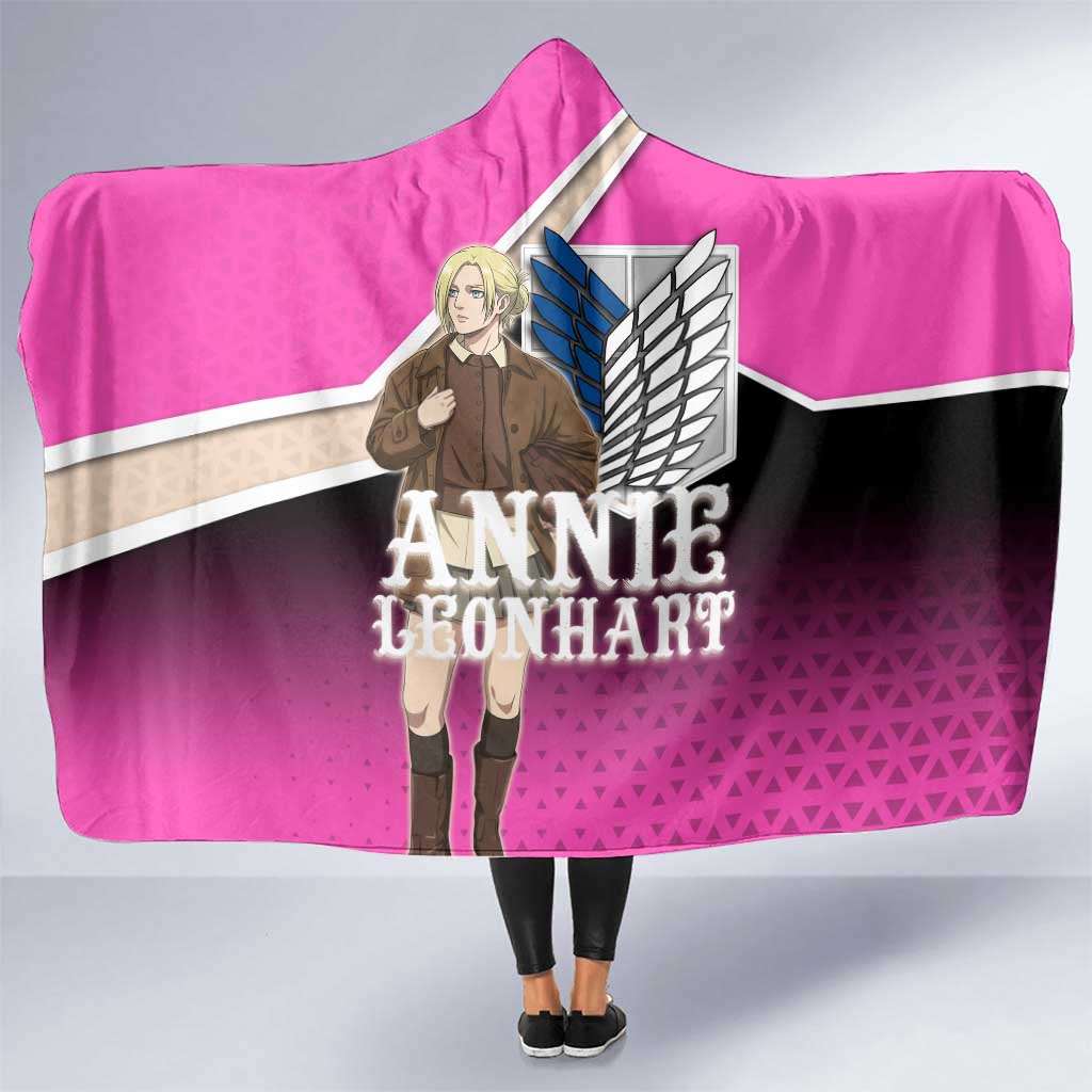 Annie Leonhart Attack on Titan Hooded Blanket Anime Preppy Streetwear Style