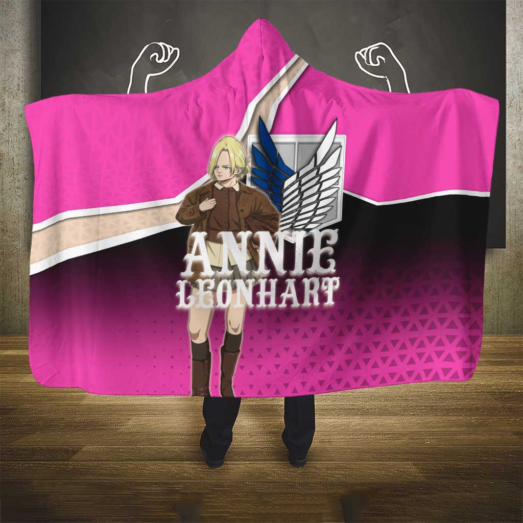Annie Leonhart Attack on Titan Hooded Blanket Anime Preppy Streetwear Style