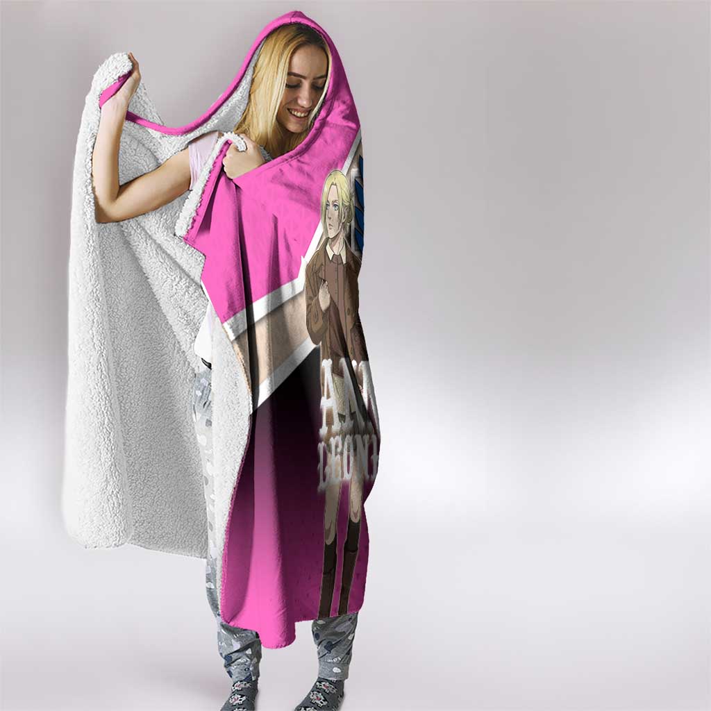 Annie Leonhart Attack on Titan Hooded Blanket Anime Preppy Streetwear Style