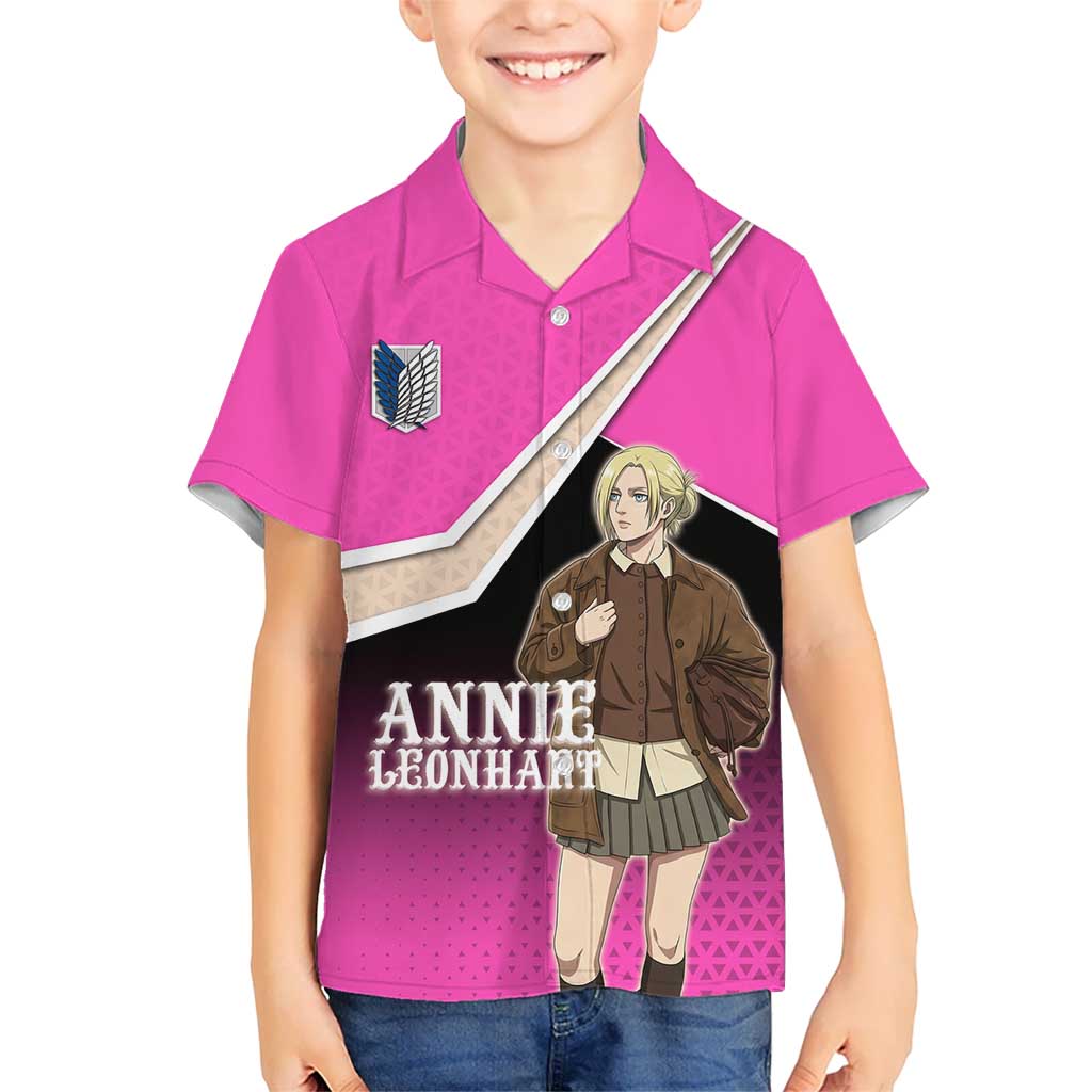 Annie Leonhart Attack on Titan Kid Hawaiian Shirt Anime Preppy Streetwear Style