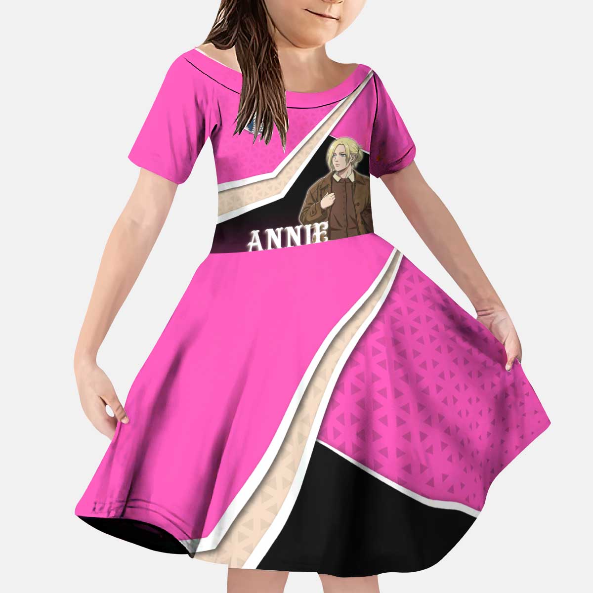 Annie Leonhart Attack on Titan Kid Short Sleeve Dress Anime Preppy Streetwear Style