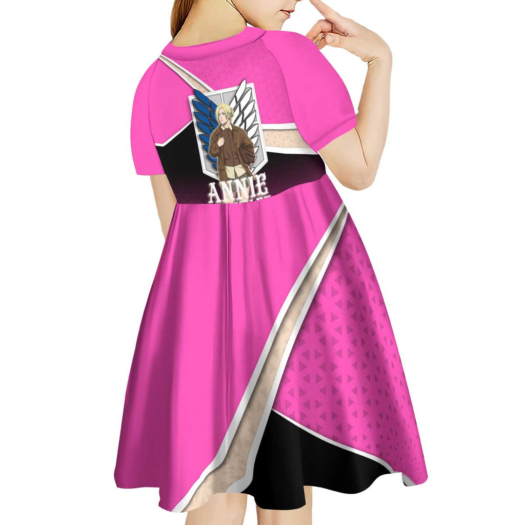 Annie Leonhart Attack on Titan Kid Short Sleeve Dress Anime Preppy Streetwear Style