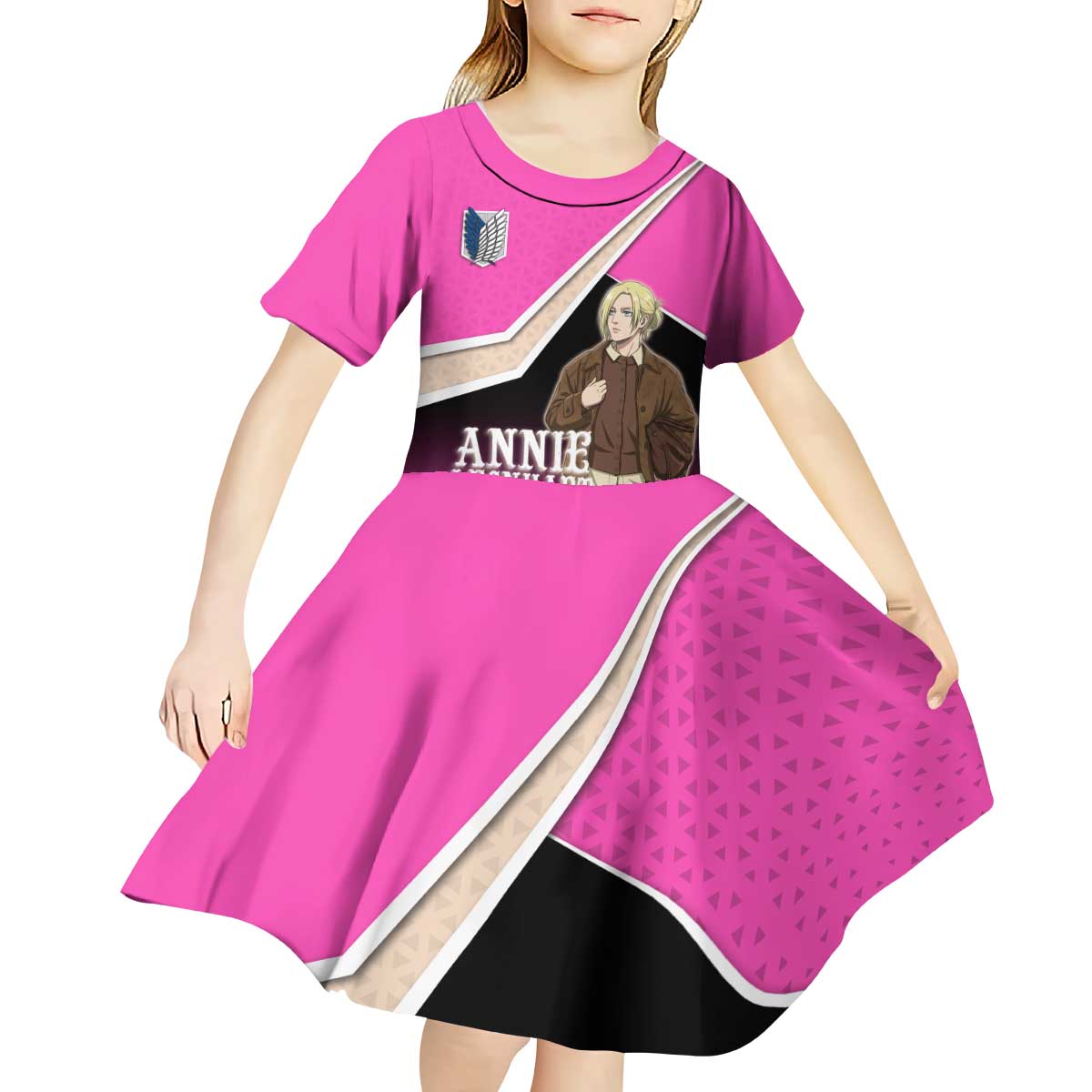 Annie Leonhart Attack on Titan Kid Short Sleeve Dress Anime Preppy Streetwear Style