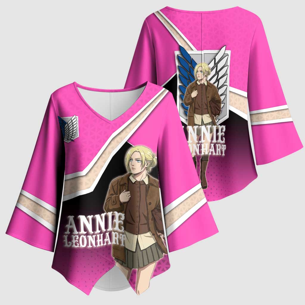 Annie Leonhart Attack on Titan Kimono Sleeve Blouse Anime Preppy Streetwear Style