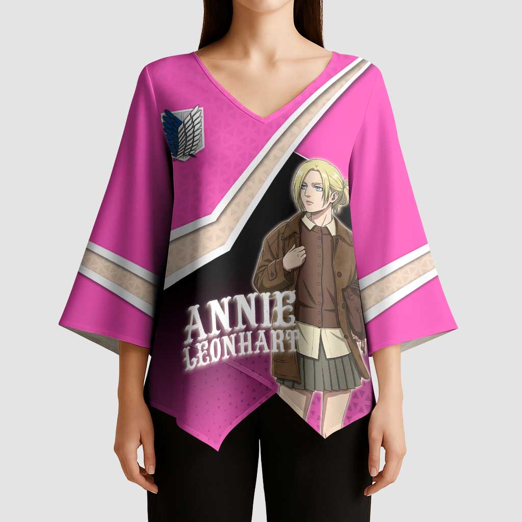 Annie Leonhart Attack on Titan Kimono Sleeve Blouse Anime Preppy Streetwear Style