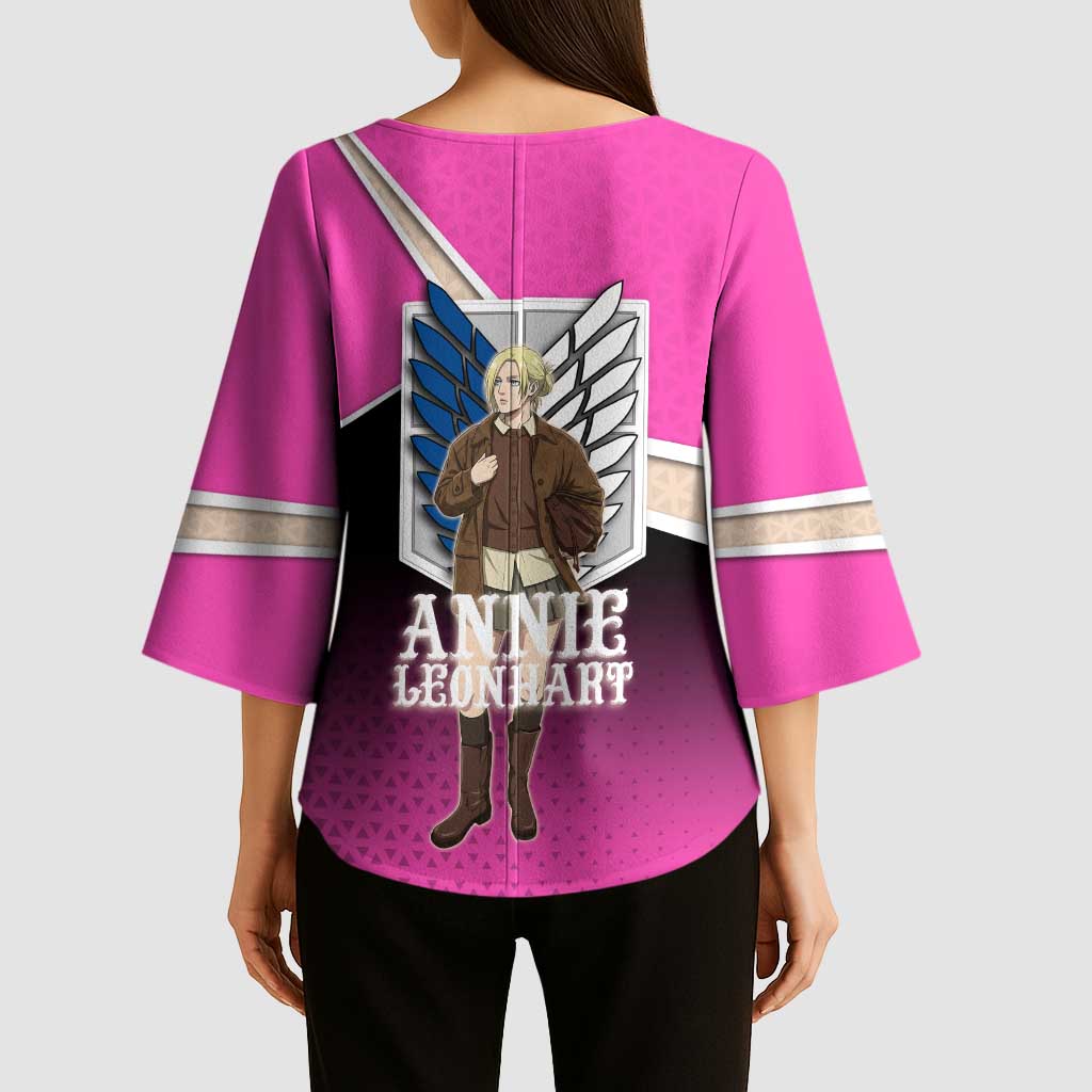 Annie Leonhart Attack on Titan Kimono Sleeve Blouse Anime Preppy Streetwear Style