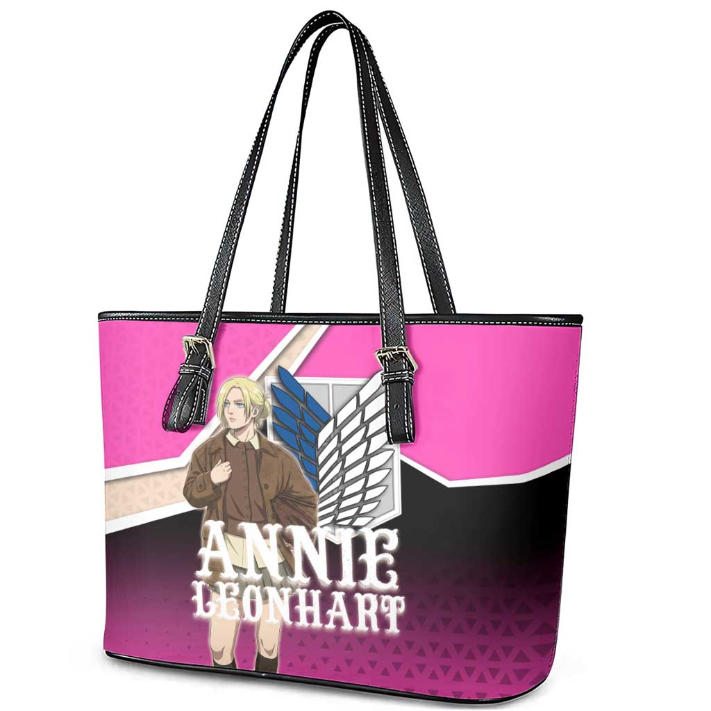 Annie Leonhart Attack on Titan Leather Tote Bag Anime Preppy Streetwear Style