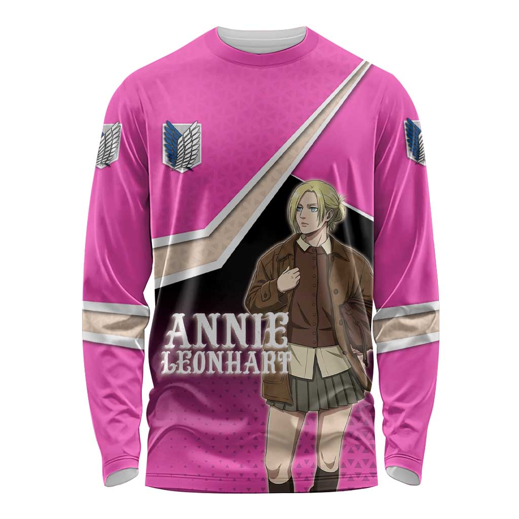 Annie Leonhart Attack on Titan Long Sleeve Shirt Anime Preppy Streetwear Style