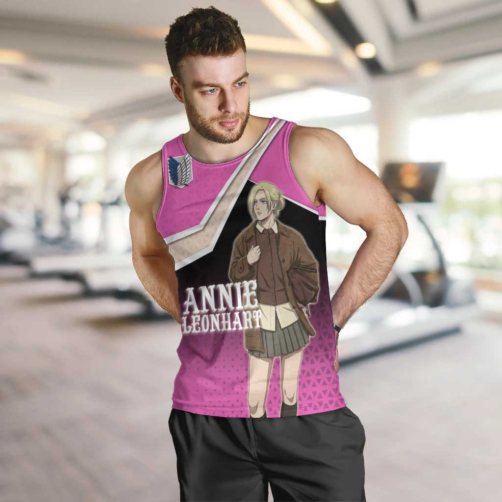 Annie Leonhart Attack on Titan Men Tank Top Anime Preppy Streetwear Style