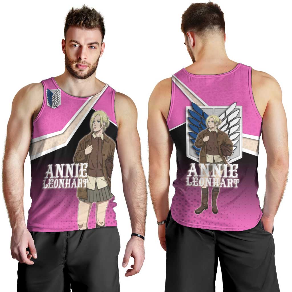 Annie Leonhart Attack on Titan Men Tank Top Anime Preppy Streetwear Style