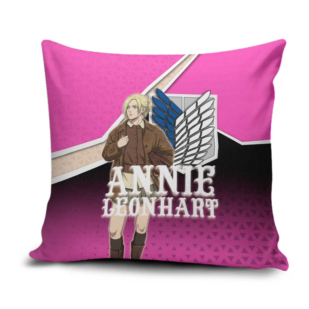 Annie Leonhart Attack on Titan Pillow Cover Anime Preppy Streetwear Style
