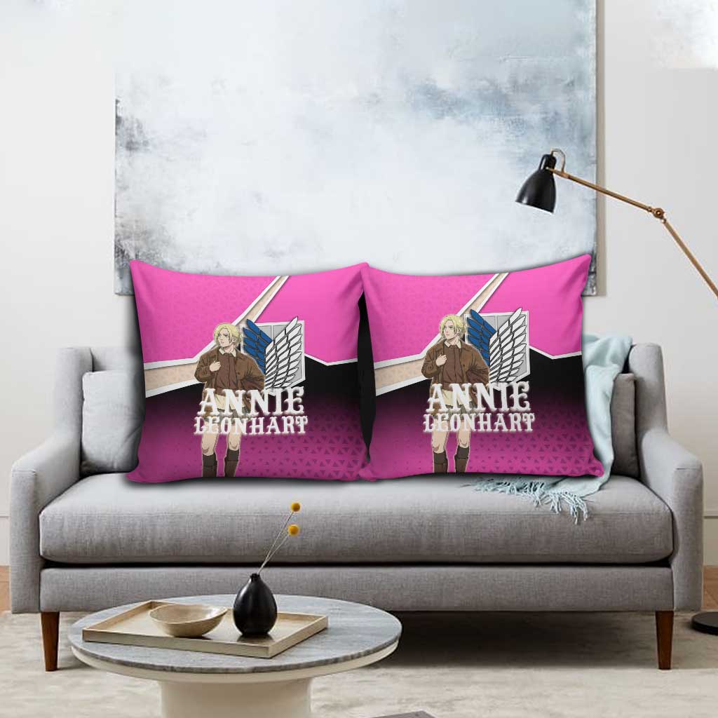 Annie Leonhart Attack on Titan Pillow Cover Anime Preppy Streetwear Style