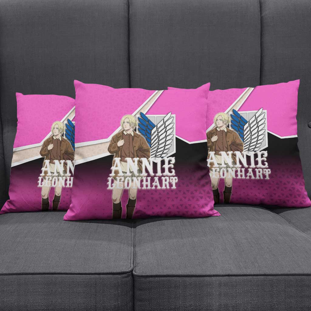 Annie Leonhart Attack on Titan Pillow Cover Anime Preppy Streetwear Style