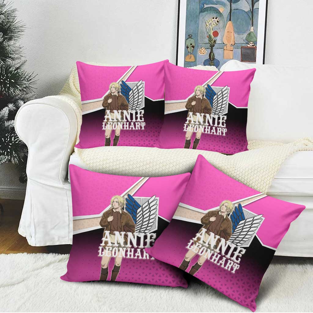 Annie Leonhart Attack on Titan Pillow Cover Anime Preppy Streetwear Style