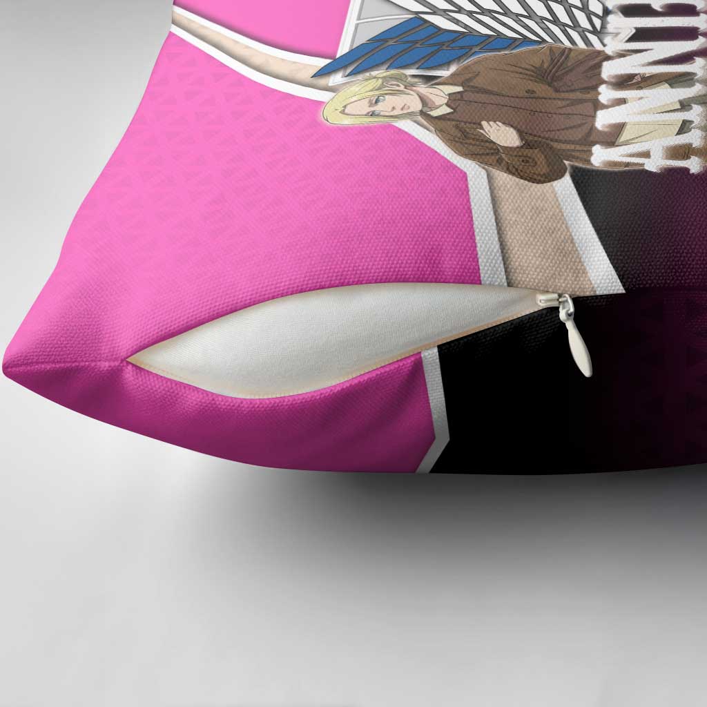Annie Leonhart Attack on Titan Pillow Cover Anime Preppy Streetwear Style