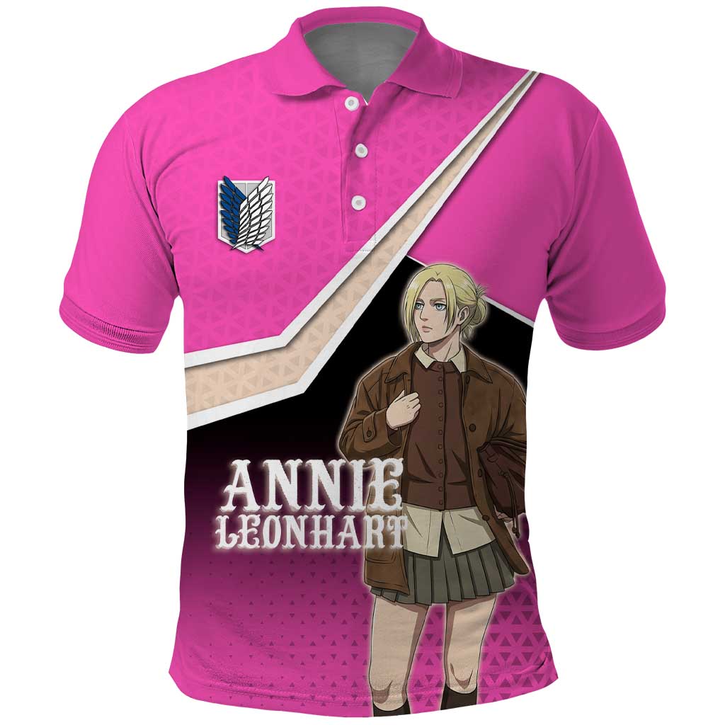 Annie Leonhart Attack on Titan Polo Shirt Anime Preppy Streetwear Style