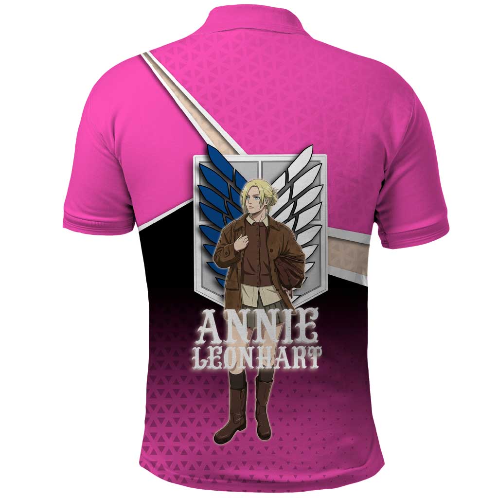 Annie Leonhart Attack on Titan Polo Shirt Anime Preppy Streetwear Style