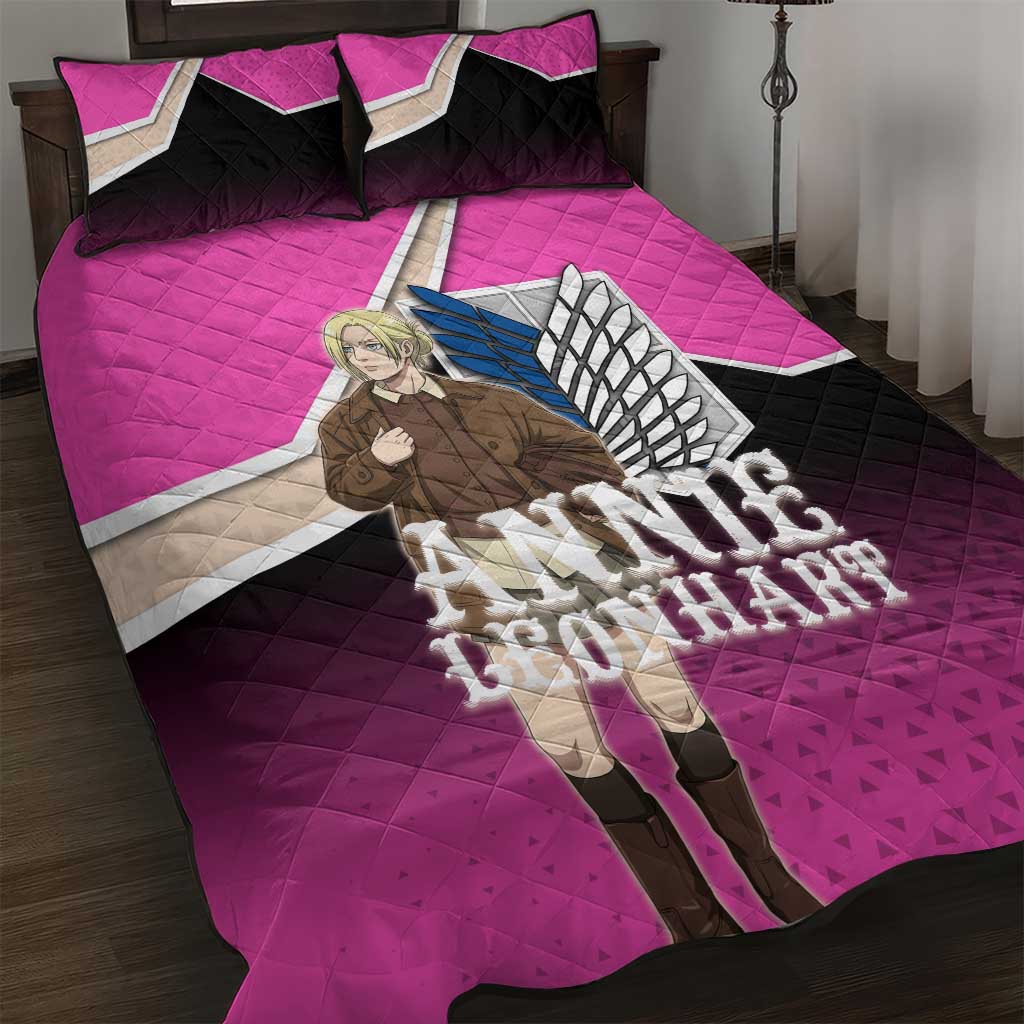 Annie Leonhart Attack on Titan Quilt Bed Set Anime Preppy Streetwear Style