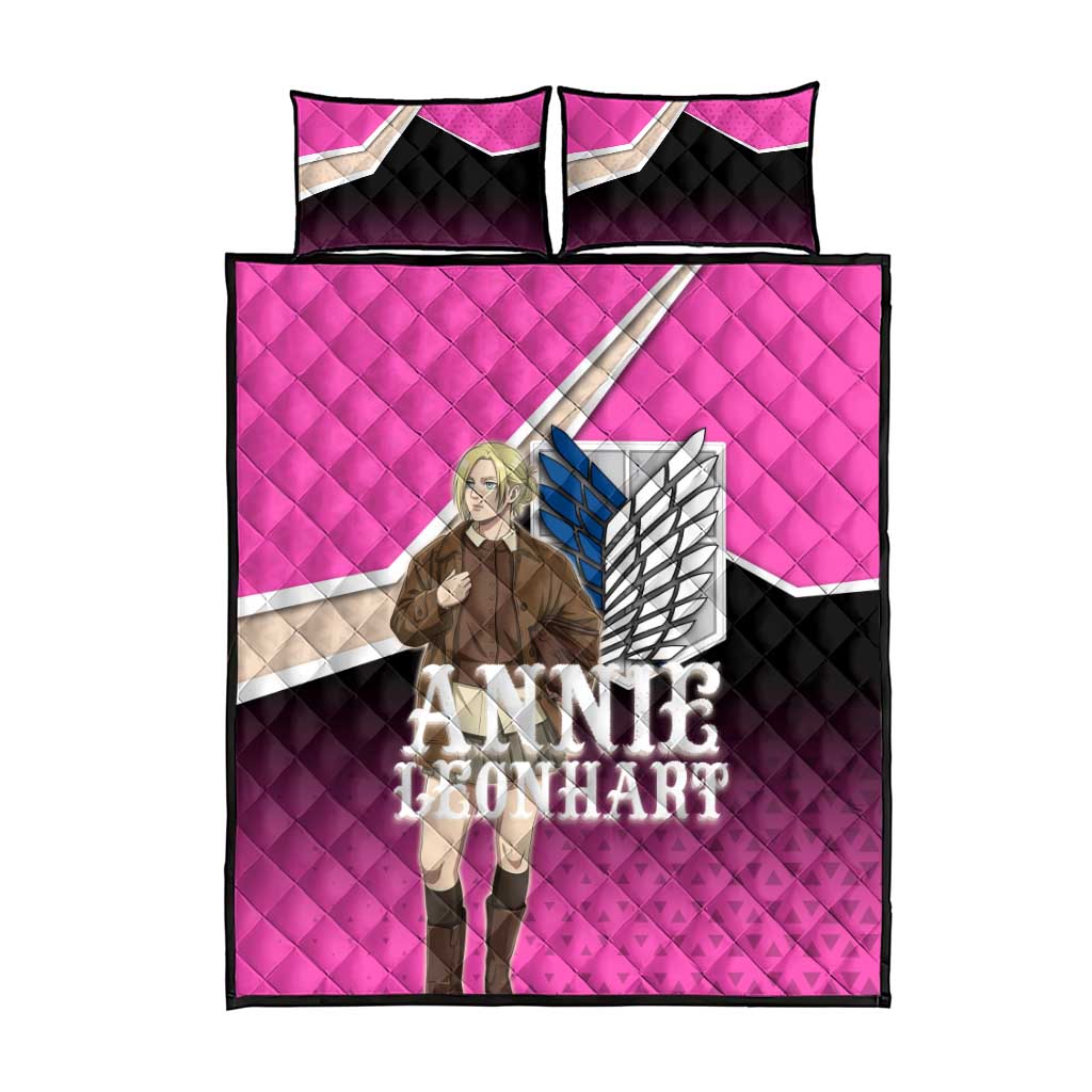 Annie Leonhart Attack on Titan Quilt Bed Set Anime Preppy Streetwear Style