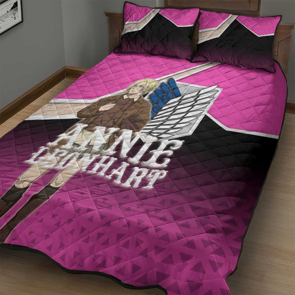 Annie Leonhart Attack on Titan Quilt Bed Set Anime Preppy Streetwear Style