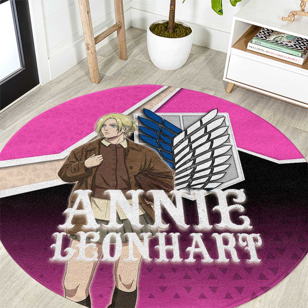 Annie Leonhart Attack on Titan Round Carpet Anime Preppy Streetwear Style