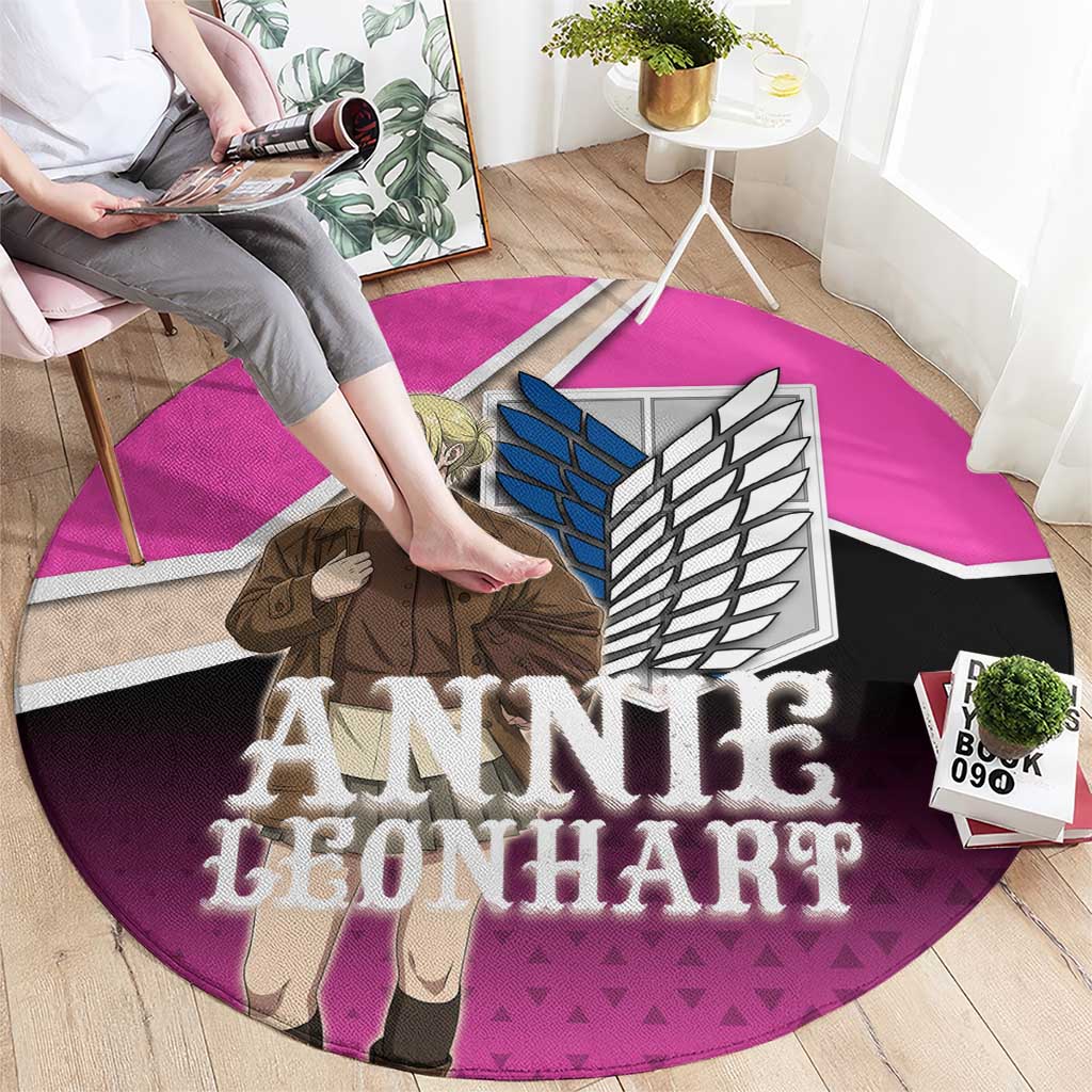 Annie Leonhart Attack on Titan Round Carpet Anime Preppy Streetwear Style