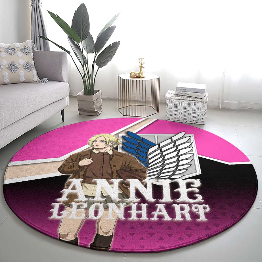 Annie Leonhart Attack on Titan Round Carpet Anime Preppy Streetwear Style