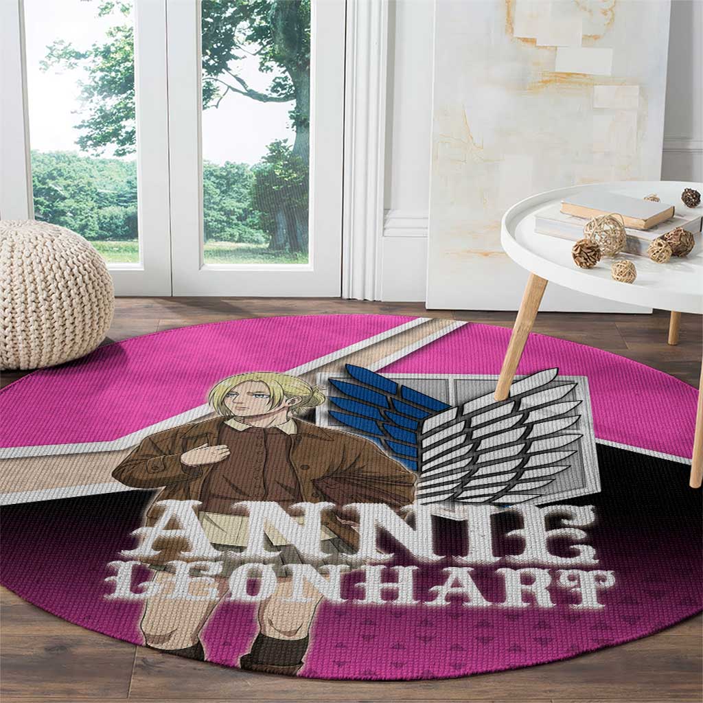 Annie Leonhart Attack on Titan Round Carpet Anime Preppy Streetwear Style