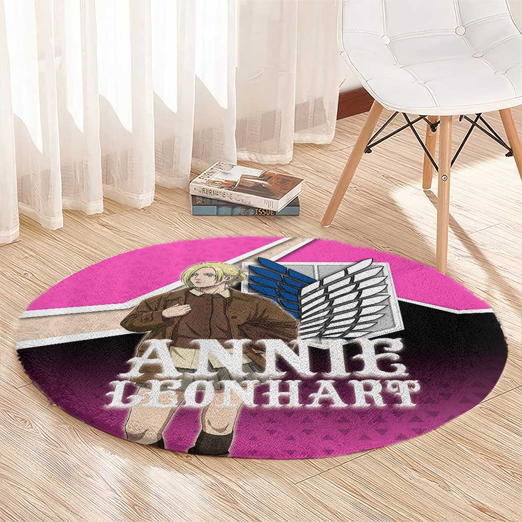 Annie Leonhart Attack on Titan Round Carpet Anime Preppy Streetwear Style