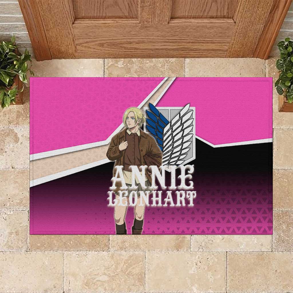Annie Leonhart Attack on Titan Rubber Doormat Anime Preppy Streetwear Style
