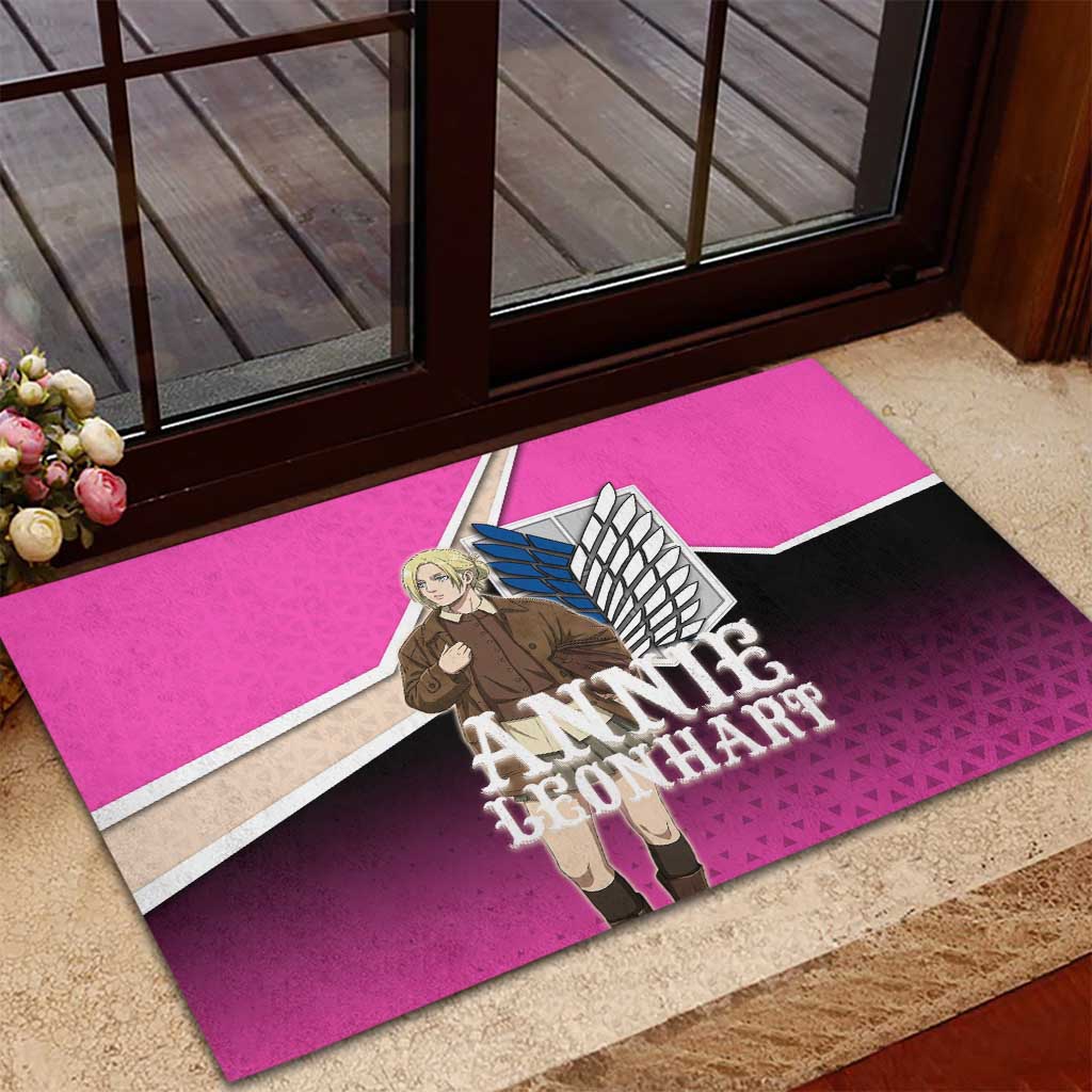 Annie Leonhart Attack on Titan Rubber Doormat Anime Preppy Streetwear Style