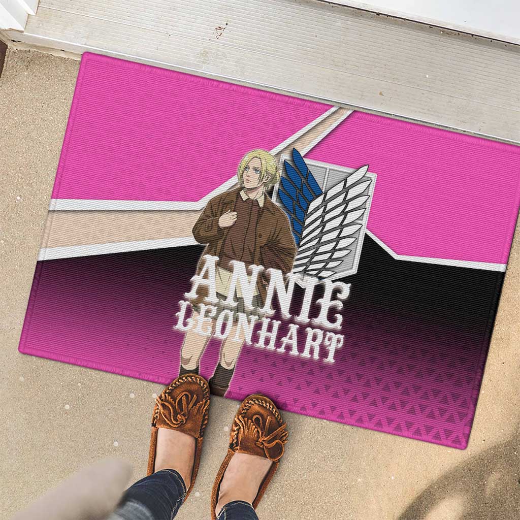 Annie Leonhart Attack on Titan Rubber Doormat Anime Preppy Streetwear Style