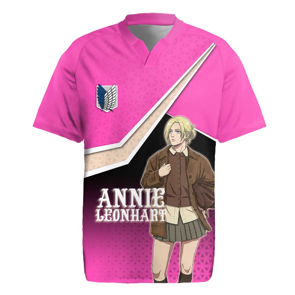 Annie Leonhart Attack on Titan Rugby Jersey Anime Preppy Streetwear Style