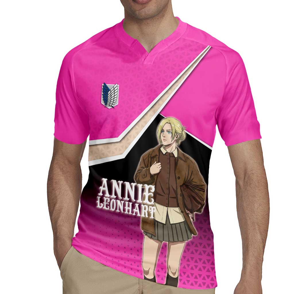 Annie Leonhart Attack on Titan Rugby Jersey Anime Preppy Streetwear Style