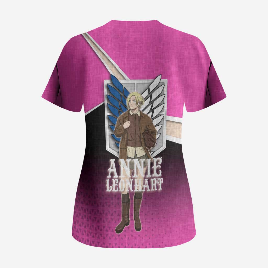 Annie Leonhart Attack on Titan Scrub Top Anime Preppy Streetwear Style