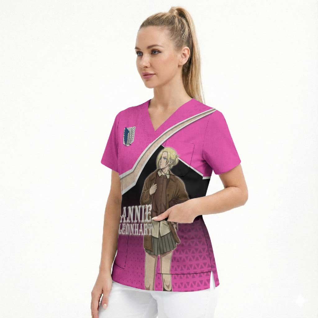 Annie Leonhart Attack on Titan Scrub Top Anime Preppy Streetwear Style