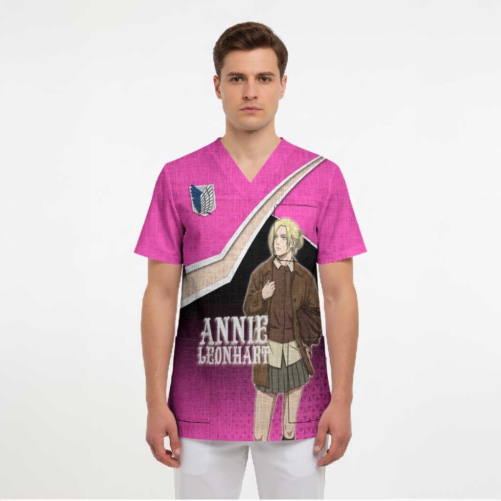 Annie Leonhart Attack on Titan Scrub Top Anime Preppy Streetwear Style